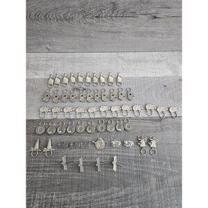 Lot Of 57 Pewter Signed Brooch Barker Cats Lighthouse Angels 90s Estate Lot #28